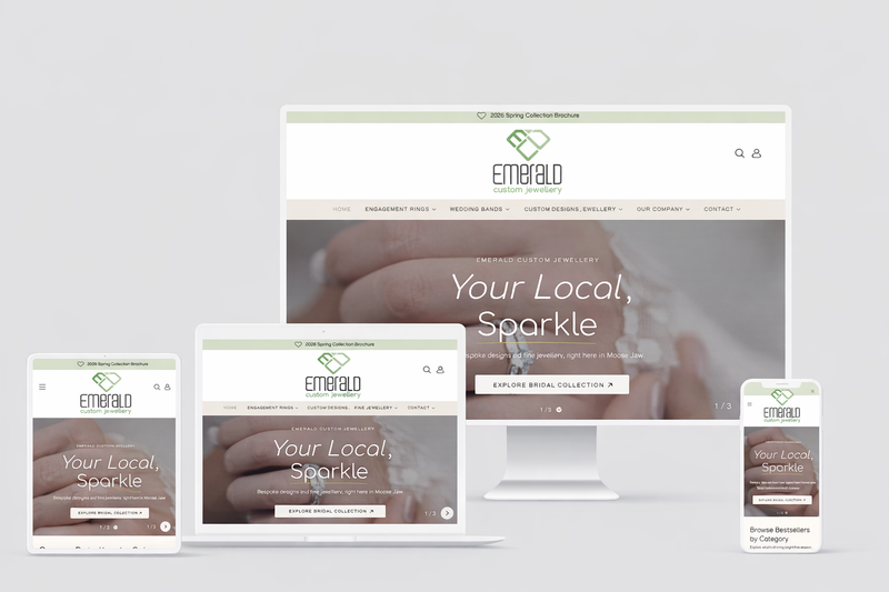 Emerald Custom Jewellery Website Transformation