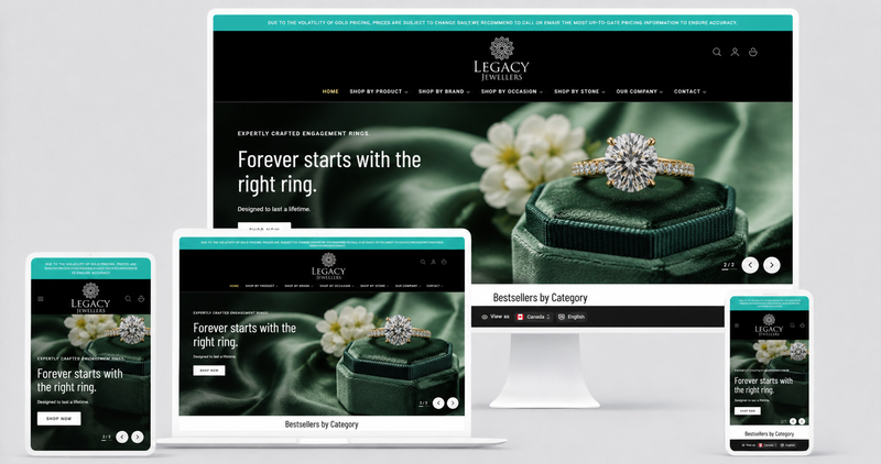 Leagacy Jewellers Website Transformation